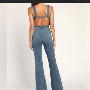 Free People Denim Jumpsuit Size 12 NWT